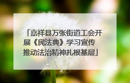 嘉祥县万张街道工会开展《民法典》学习宣传 推动法治精神扎根基层